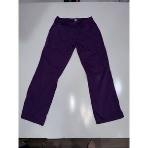 Healing‎ Hands Womens Plum  Size S P Scrub Pants Polyester Spandex Cargo Pockets